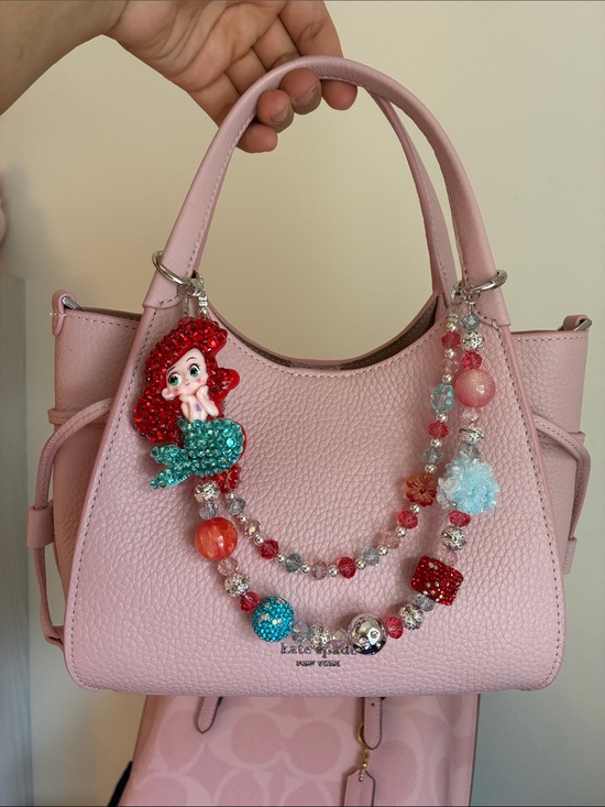Hand Crafted Accessories - Sparkling The Little Mermaid Charm Beaded Bag Chain